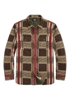 Ralph Lauren RRL checked padded shirt jacket - Brown