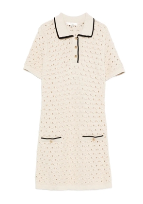 FRAME The Bauble open-knit mini dress - Neutrals