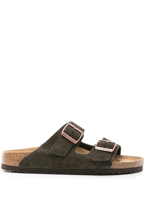 Birkenstock Arizona buckled suede sandals - Brown