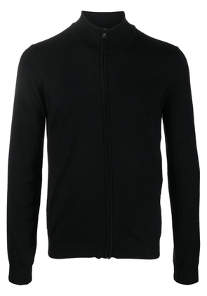 HUGO zipped virgin-wool jumper - Black