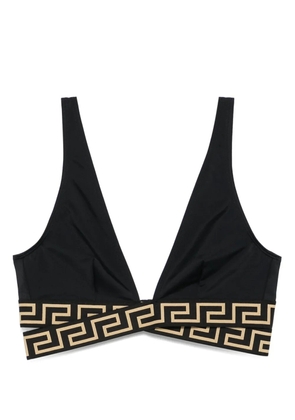 Versace Greca-detailing bikini top - Black