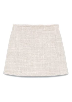 Theory A-line tweed mini skirt - Neutrals