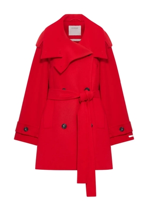 Sportmax belted double-breasted trench coat - Red