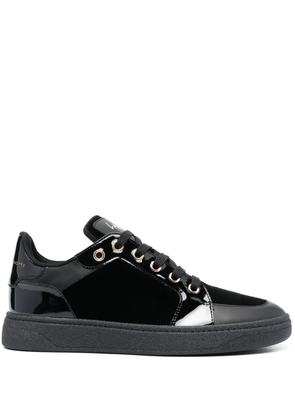 Giuseppe Zanotti GZ94 velvet lace-up low-top sneakers - Black