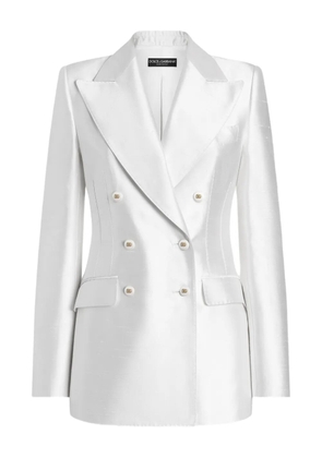 Dolce & Gabbana stretch-silk blazer - White