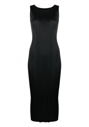Pleats Please Issey Miyake pleated sleeveless dress - Black