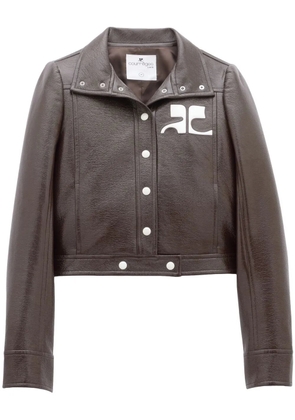 Courrèges Reedition vinyl jacket - Brown