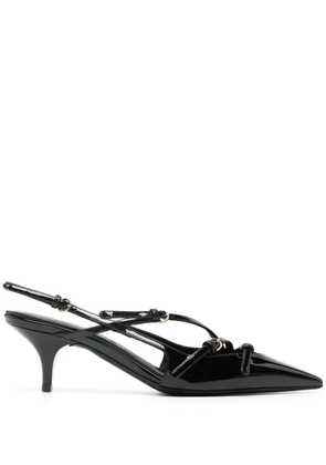 Miu Miu buckle-embellished slingback pumps - Black
