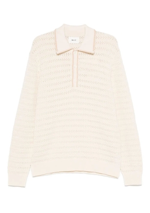 NN07 Josh long sleeve polo shirt - Neutrals