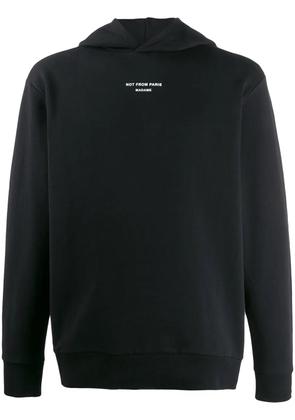 Drôle De Monsieur slogan print hoodie - Black