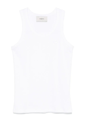 Coperni logo ribbed tank top - White
