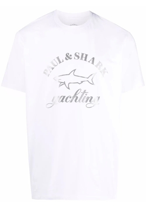 Paul & Shark logo-print cotton T-shirt - White