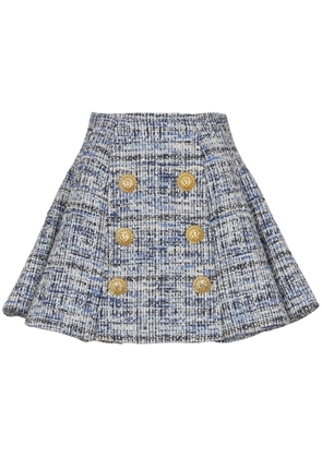 Balmain Tweed Skirt - Blue