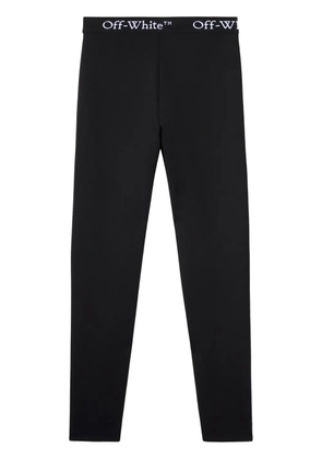 Off-White logo-band leggings - Black
