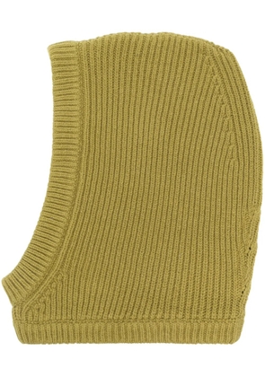 Rick Owens ribbed-knit balaclava hat - Green