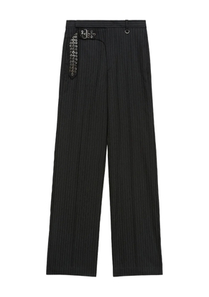 ISABEL MARANT pinstripe metal-detail trousers - Black