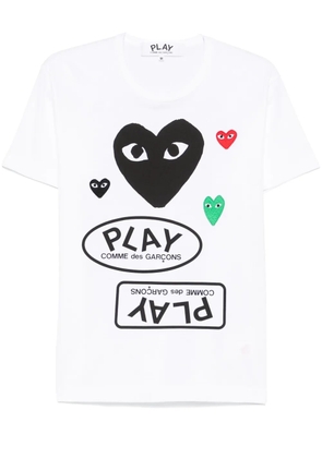 Comme Des Garçons Play heart-patch T-shirt - White