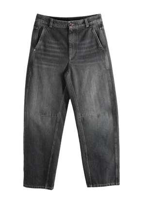 Brunello Cucinelli button-fastening jeans - Black