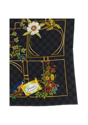 Gucci printed silk scarf - Black