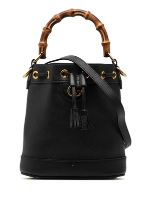 Gucci Pre-Owned 2016-2025 Mini Calfskin Bamboo Diana Bucket Bag satchel - Black