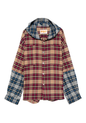 PDF patchwork hooded jacket - Brown