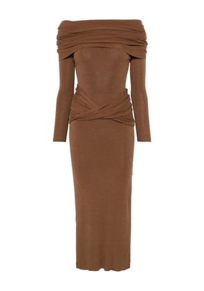 Aya Muse knitted maxi dress - Brown