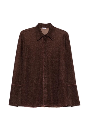 Oséree Lumière button trim shirt - Brown