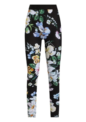 Dolce & Gabbana floral-print leggings - Black