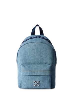 Off-White Jitney Quote denim backpack - Blue