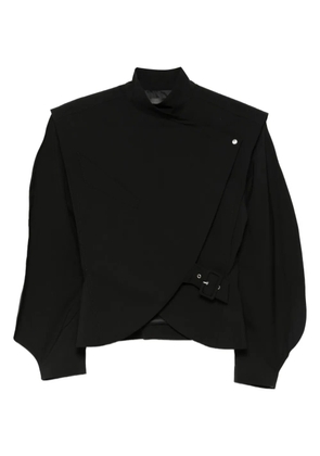 Mugler buckle-fastening high-neck jacket - Black