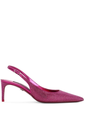 Dolce & Gabbana 60mm rhinestone-embellished slingback pumps - Pink