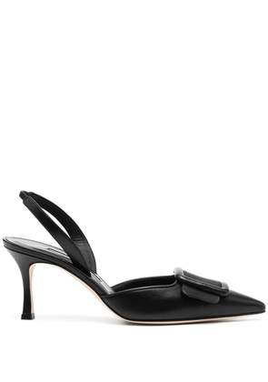 Manolo Blahnik buckle-detail slingback pumps - Black