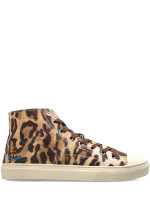 Vivienne Westwood Orb leopard sneakers - Neutrals