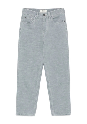 FENDI logo-embossed jeans - Blue