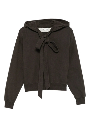 JW Anderson tie-fastening hoodie - Brown