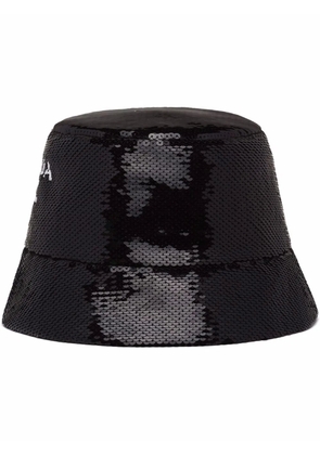Prada sequinned bucked hat - Black