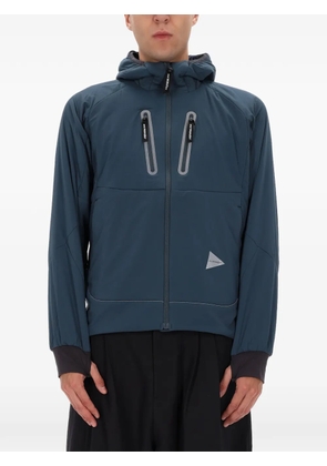 and Wander zip-pockets hooded jacket - Blue