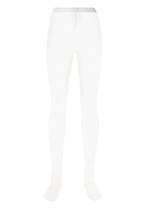 Comme Des Garçons mesh-panelling leggings - White