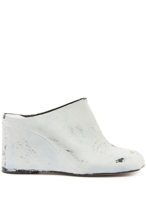 MM6 Maison Margiela leather mules - White