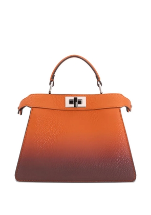 FENDI small Peekaboo ISeeU leather tote bag - Brown