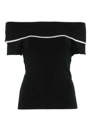 By Malene Birger off-shoulder beaded top - Black