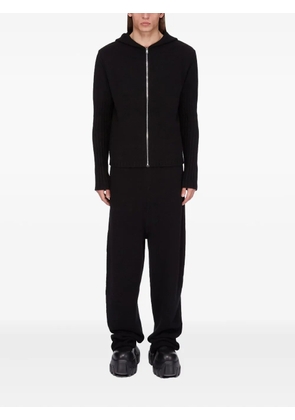 Rick Owens ribbed-cuff drawstring trousers - Black