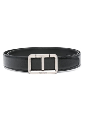 TOM FORD logo-buckle leather belt - Black