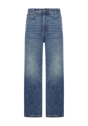 Haikure five-pocket whiskered jeans - Blue