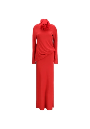 Magda Butrym floral-appliqué maxi dress - Red