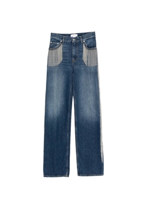 Stella McCartney five-pocket fringe-detail jeans - Blue