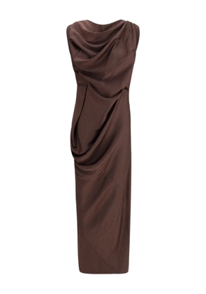 Vivienne Westwood Long Fond draped-veck maxi dress - Brown