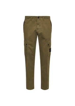 Stone Island logo-patch cargo trousers - Green