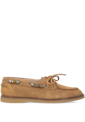 PINKO suede lace-up loafers - Brown