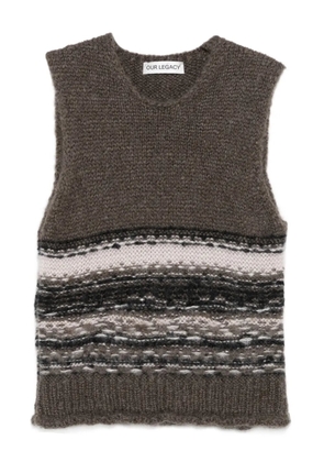 OUR LEGACY sleeveless vest - Brown